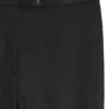 Leather leggings with logo-hook closure