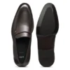 Leather loafers with Double B monogram trim