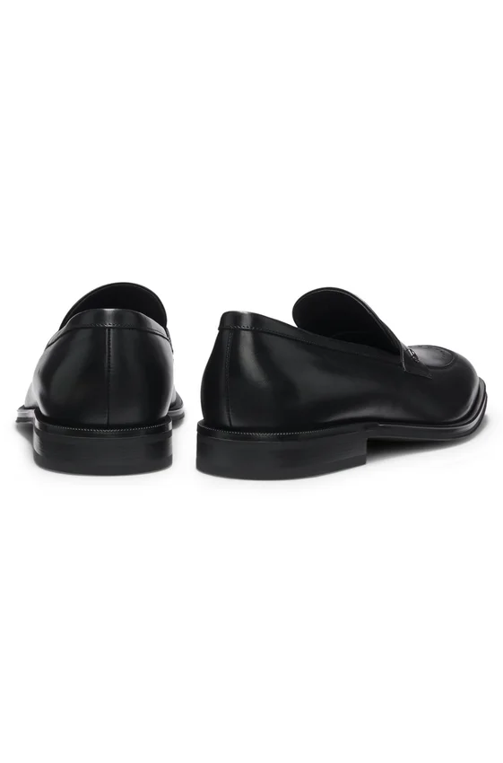 Leather loafers with Double B monogram trim Leather loafers with Double B monogram trim