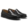 Leather loafers with penny trim