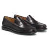 Leather loafers with penny trim