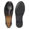 Leather loafers with penny trim