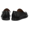 Leather loafers with penny trim