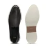 Leather loafers with rubber outsole
