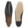 Leather loafers with square toe