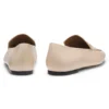 Leather loafers with square toe
