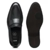 Leather loafers with woven vamp