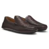 Leather moccasins with woven vamp Leather moccasins with woven vamp