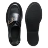 Leather monk shoes with buckled strap