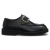 Leather monk shoes with buckled strap