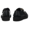 Leather monk shoes with buckled strap