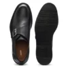 Leather monk-strap shoes with brogue detailing