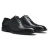 Leather Oxford shoes with perforated details