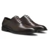 Leather Oxford shoes with perforated details