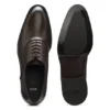 Leather Oxford shoes with perforated details