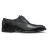 Leather Oxford shoes with perforated details