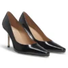 Leather pumps with silver-tone heel Leather pumps with silver-tone heel