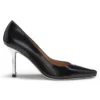 Leather pumps with silver-tone heel Leather pumps with silver-tone heel