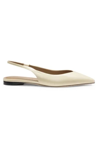 Leather pumps with slingback strap