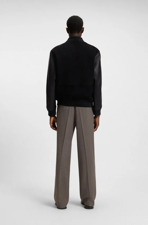 Leather-sleeve jacket in suede Leather-sleeve jacket in suede