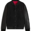 Leather-sleeve jacket in suede Leather-sleeve jacket in suede
