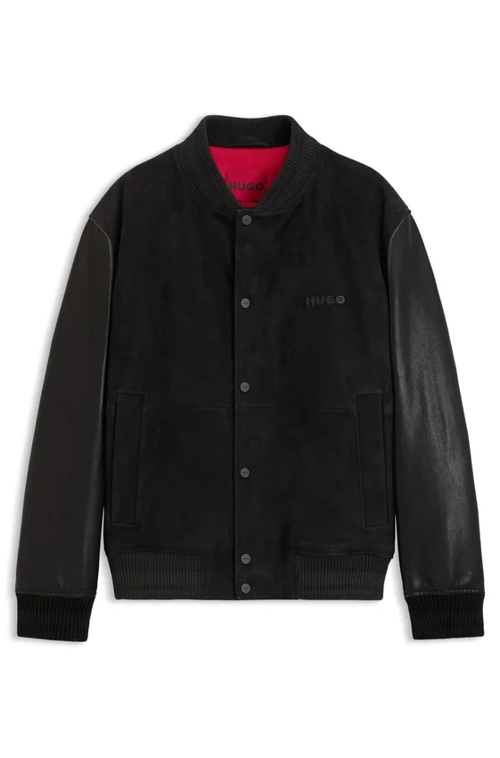 Leather-sleeve jacket in suede Leather-sleeve jacket in suede
