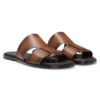 Leather slides made in Italy