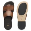 Leather slides made in Italy
