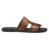 Leather slides made in Italy