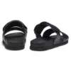 Leather slides with riptape strap