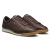 Leather sneakers with foil logo