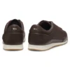Leather sneakers with foil logo