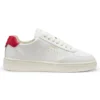 Leather sneakers with gold-tone logo