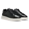 Leather sneakers with rubber outsole