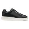 Leather sneakers with rubber outsole