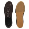Leather sneakers with suede trims