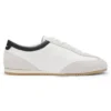 Leather sneakers with suede trims