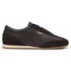 Leather sneakers with suede trims