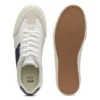 Leather-trim trainers in faux leather