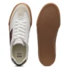 Leather-trim trainers in faux leather