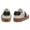 Leather-trim trainers in faux leather