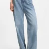Light-blue wide-leg jeans in rigid denim Light-blue wide-leg jeans in rigid denim
