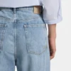 Light-blue wide-leg jeans in rigid denim Light-blue wide-leg jeans in rigid denim
