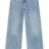 Light-blue wide-leg jeans in rigid denim Light-blue wide-leg jeans in rigid denim