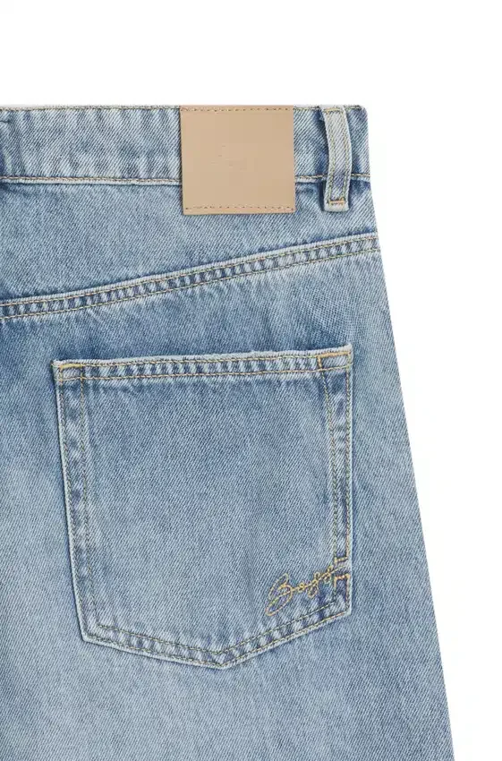 Light-blue wide-leg jeans in rigid denim Light-blue wide-leg jeans in rigid denim