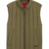 Lightweight gilet with vertical quilting