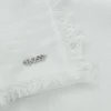 Lightweight wool scarf with fringed trims