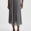 Lined skirt in plissé tulle