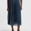 Lined skirt in plissé tulle