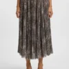 Lined skirt in plissé tulle